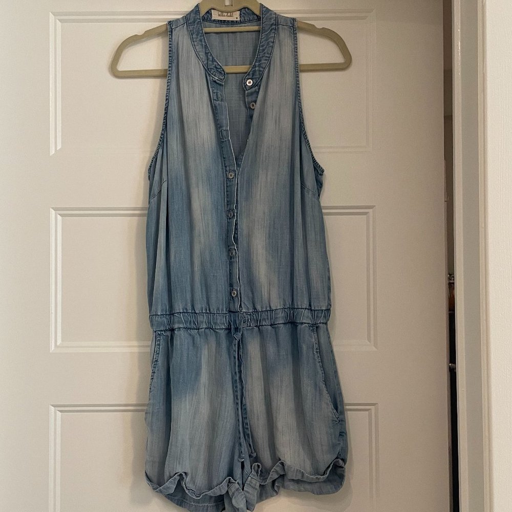 BELLA DAHL Loose Chambray Romper